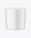 Glossy Cosmetic Jar Mockup Glossy Cosmetic Jar Mockup