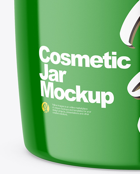 Glossy Cosmetic Jar Mockup