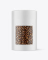 Kraft Tube with Coffee Beans Mockup