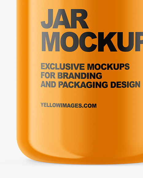 Glossy Plastic Jar Mockup