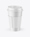 Matte Coffee Cup With Holder Mockup