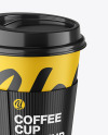 Matte Coffee Cup With Holder Mockup