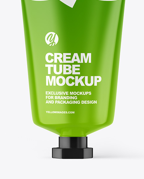 Glossy Cosmetic Tube Mockup