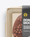 Paper Food Container with Donut Mockup