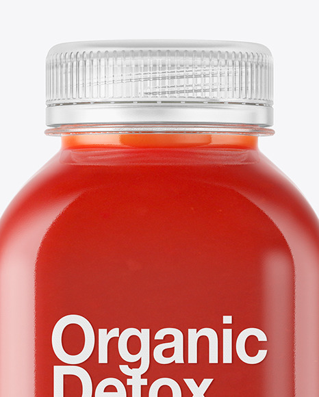 Square Tomato Juice Bottle Mockup