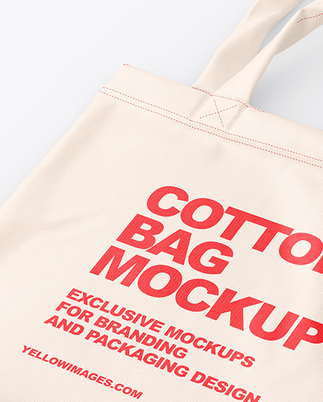 Cotton Bag Half Side view Mockup