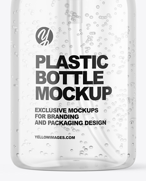 Clear Cosmetic Bottle with Pump Mockup Clear Cosmetic Bottle with Pump Mockup
