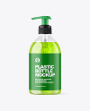 Color Liquid Cosmetic Bottle with Pump Mockup Color Liquid Cosmetic Bottle with Pump Mockup
