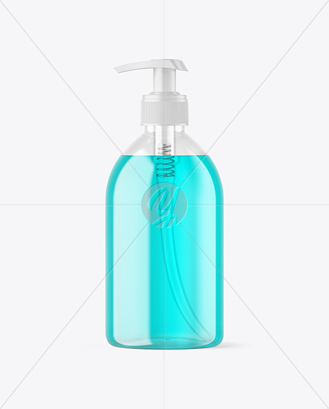 Color Liquid Cosmetic Bottle with Pump Mockup Color Liquid Cosmetic Bottle with Pump Mockup