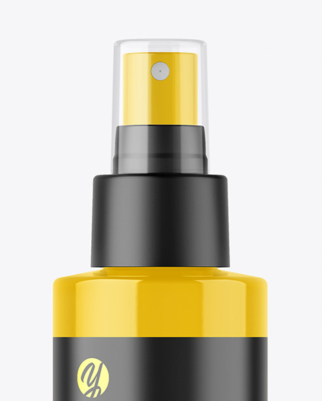 Glossy Spray Bottle Mockup