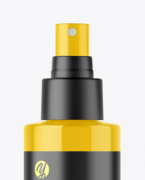 Glossy Spray Bottle Mockup