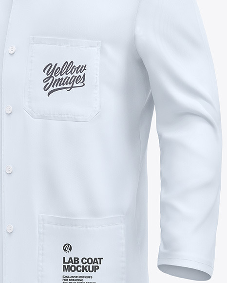 Lab Coat Mockup - Half Side View