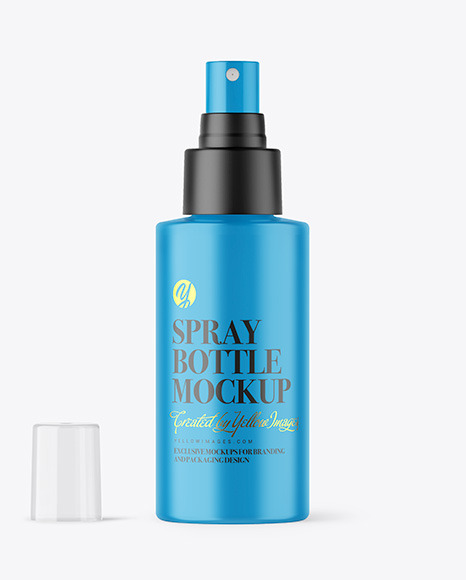 Matte Spray Bottle Mockup