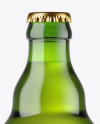 Green Glass Beer Bottle Mockup