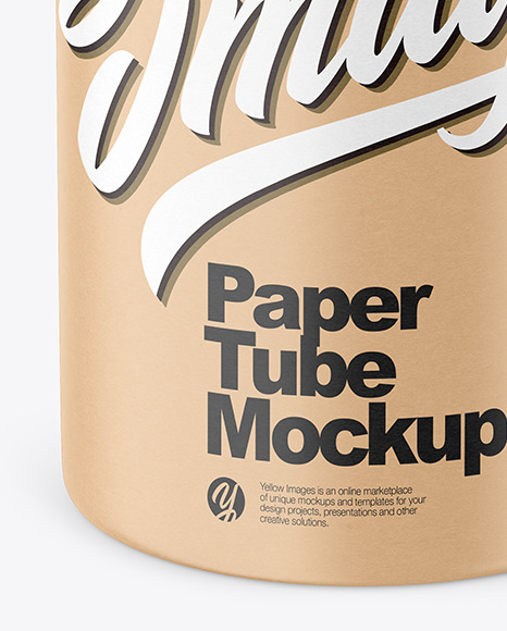 Kraft Paper Tube Mockup