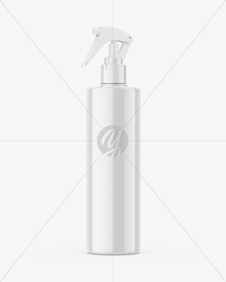 Glossy Spray Bottle Mockup