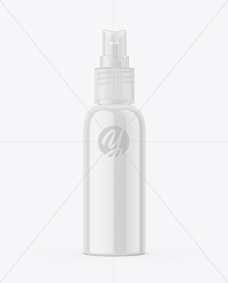 Glossy Spray Bottle Mockup