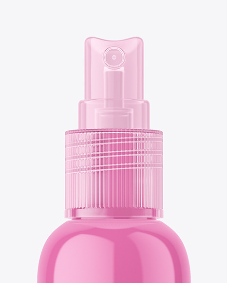 Glossy Spray Bottle Mockup