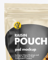 Clear Plastic Pouch w/ Raisin Mockup