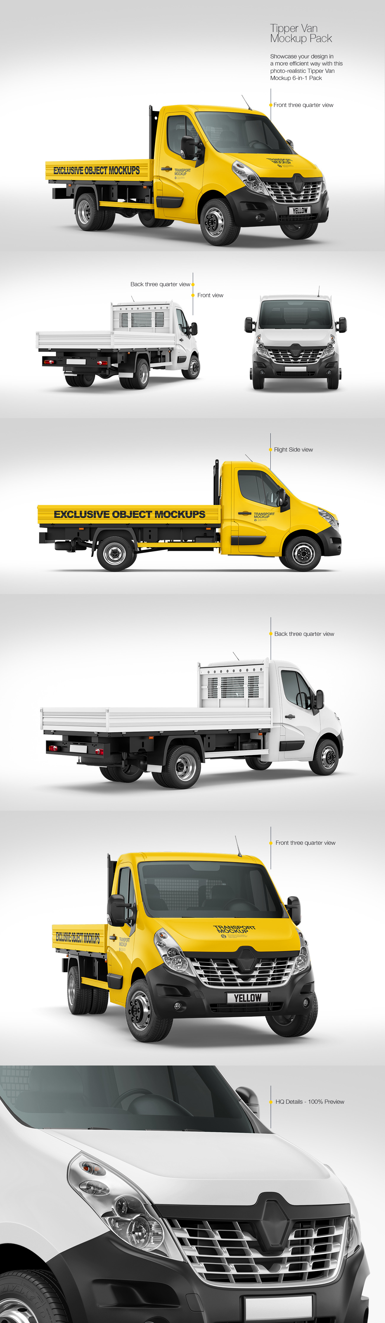 Tipper Van Mockup Pack Tipper Van Mockup Pack