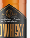 1L Clear Glass Whisky Bottle Mockup