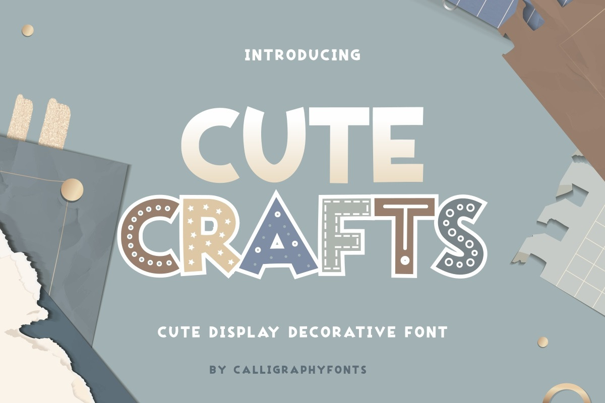 Cute Crafts Decorative Display Font