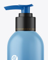 Matte Cosmetic Bottle with Pump Mockup