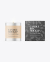 Metallized Candle w/ Box Mockup