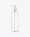 Clear Cosmetic Bottle with Pump Mockup