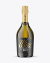 Antique Green Champagne Bottle Mockup