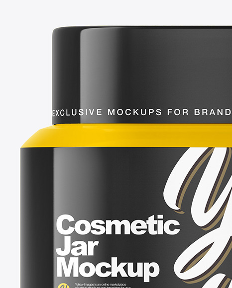 Glossy Cosmetic Jar Mockup