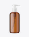 Amber Plastic Soap Bottle Mockup Amber Plastic Soap Bottle Mockup