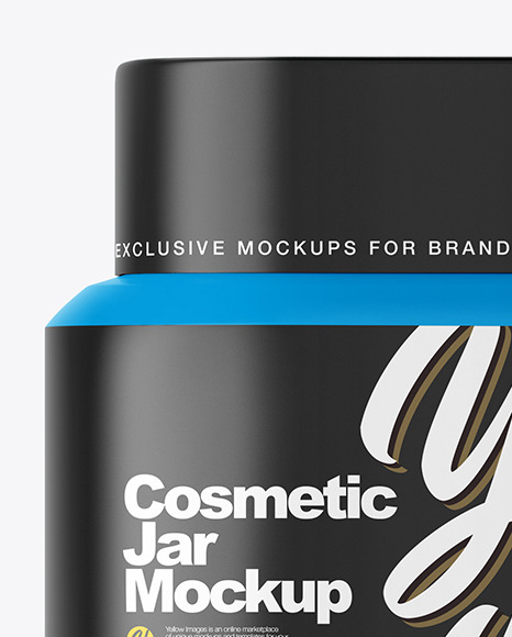 Matte Cosmetic Jar Mockup