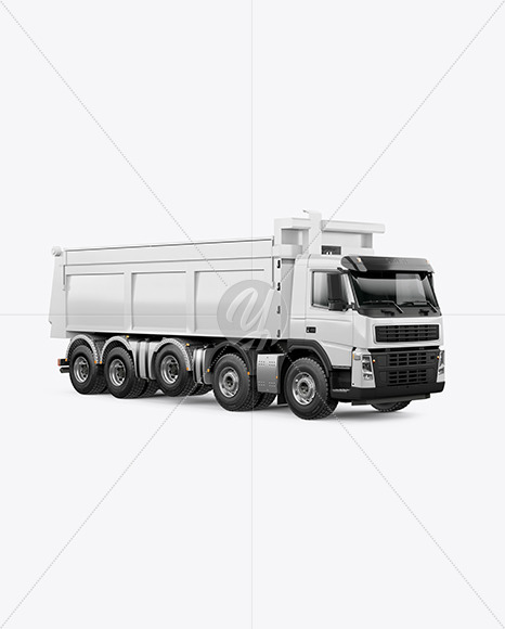 Tipper Truck Mockup - Half Side View