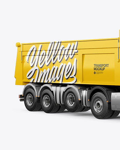 Tipper Truck Mockup - Half Side View