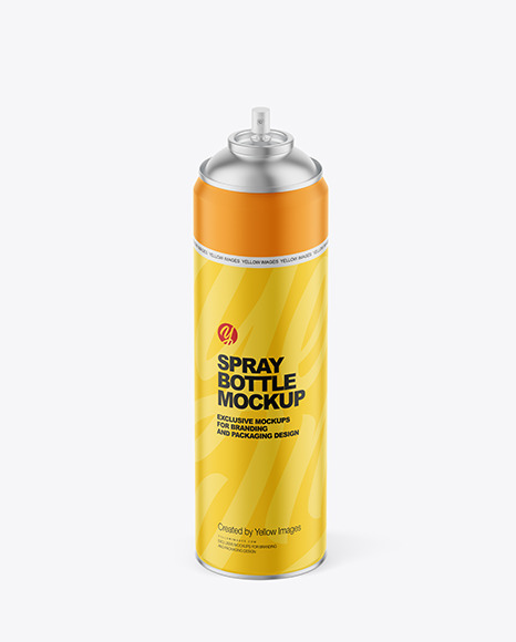 Matte Spray Bottle Mockup