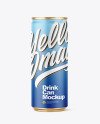 330ml Matte Drink Can Mockup