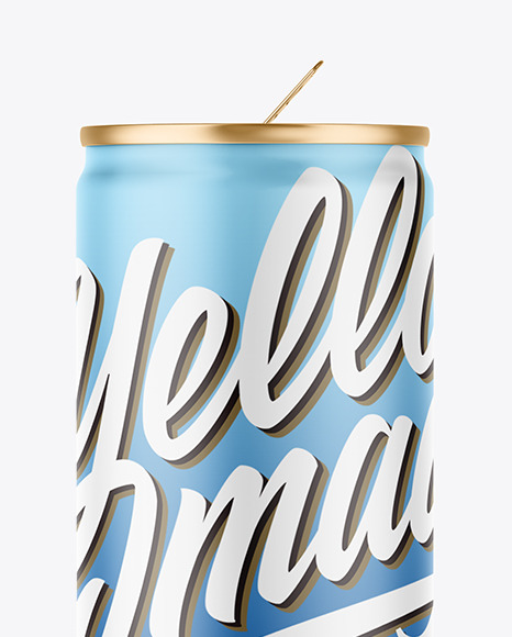 330ml Matte Drink Can Mockup