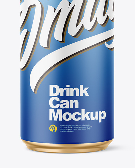 330ml Matte Drink Can Mockup