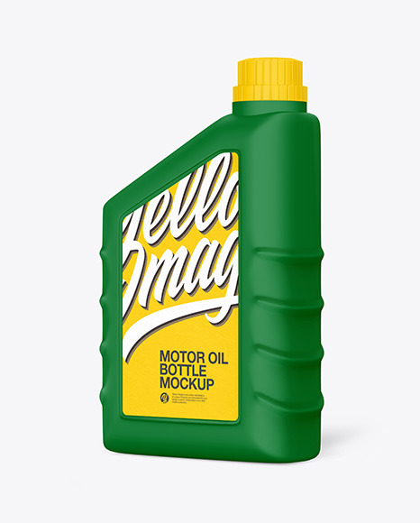 Matte Motor Oil Bottle Mockup