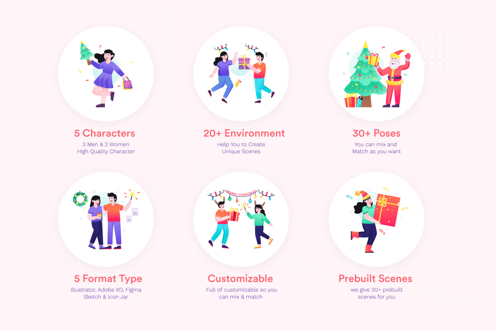 Christmas Illustrations – Flat Vectors Christmas Illustrations – Flat Vectors