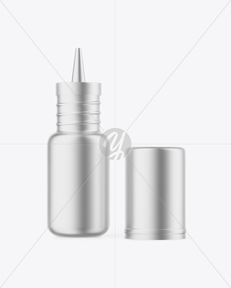 Metallized Plastic Oil Bottle Mockup