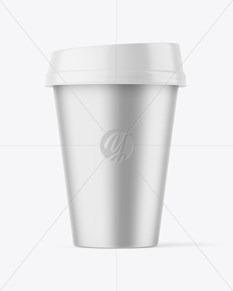 Matte Metallic Coffee Cup Mockup