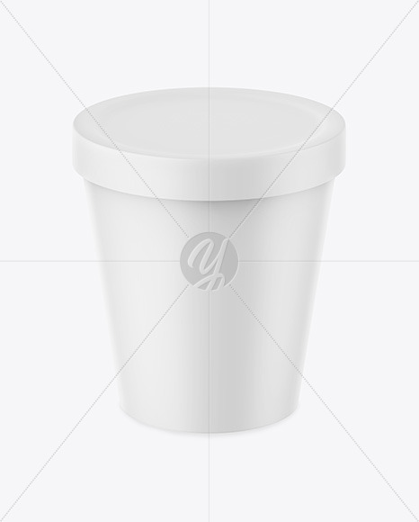 Matte Plastic Ice Cream Cup Mockup