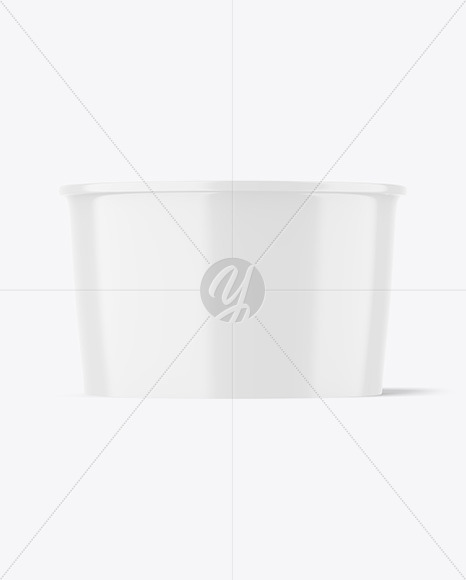 Glossy Plastic Ice Cream Cup Mockup