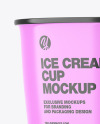 Glossy Plastic Ice Cream Cup Mockup