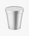 Matte Metallic Ice Cream Cup Mockup