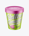 Matte Metallic Ice Cream Cup Mockup