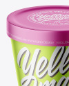 Matte Metallic Ice Cream Cup Mockup