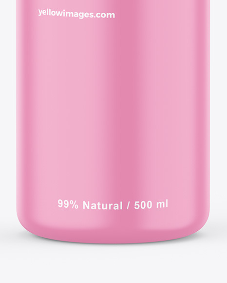 Matte Shampoo Bottle Mockup - Front View